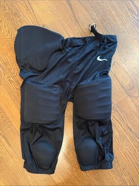 Nike Black Padded Football Girdle with White Swoosh